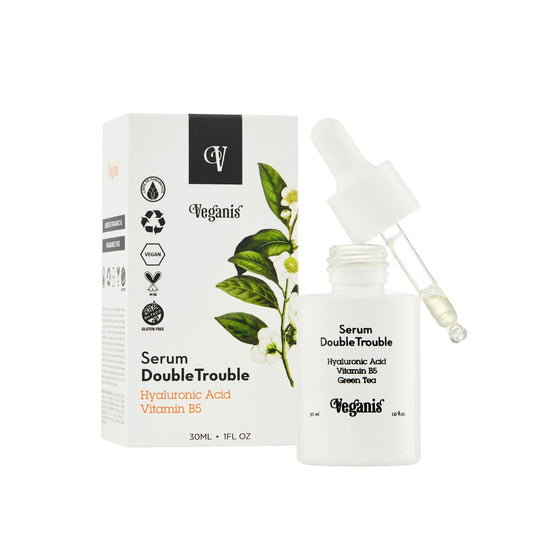 Sérum Double Trouble – Ácido Hialurónico + Vitamina B5 – 30 ml | Veganis