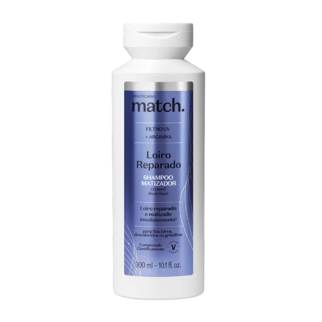 Champú Matizador Match Loiro Reparado (Rubio Perlado) – 300 ml