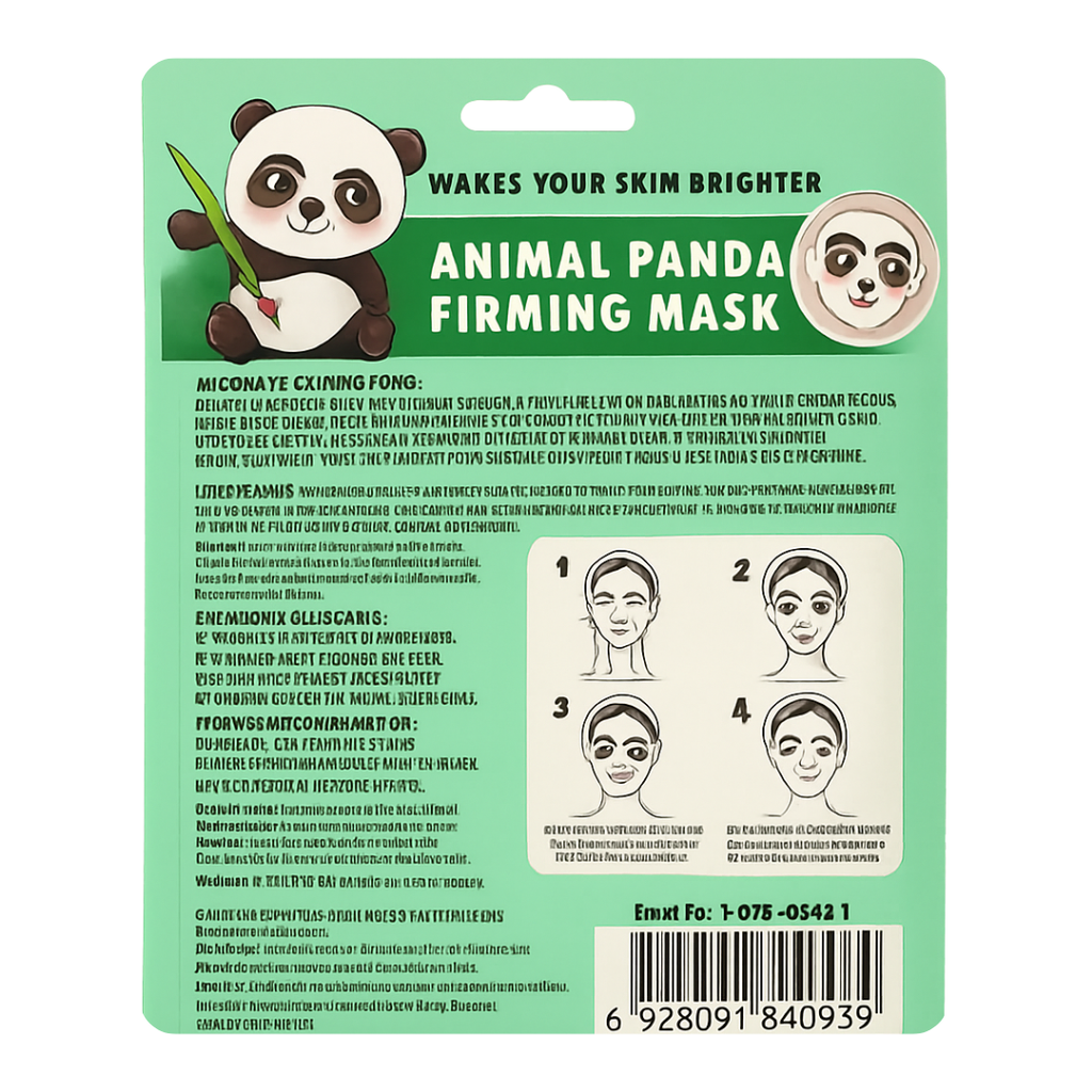 Mascarilla Facial Reafirmante Panda – Firmeza y Diversión