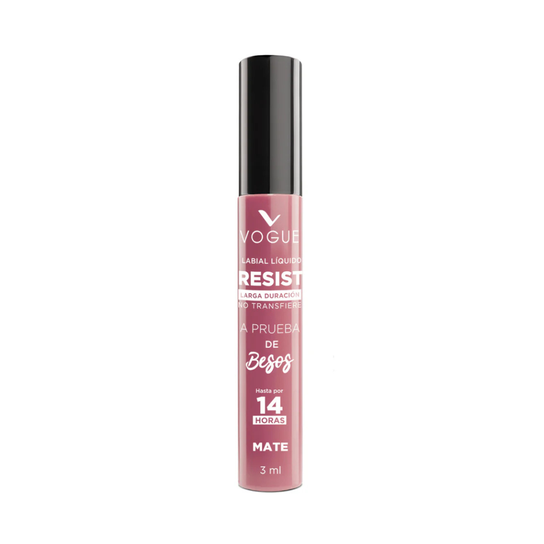 Labial Líquido Resist de Vogue – Tono Encantadora: Dulzura Imparable