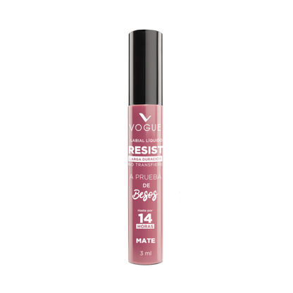 Labial Líquido Resist de Vogue – Tono Encantadora: Dulzura Imparable