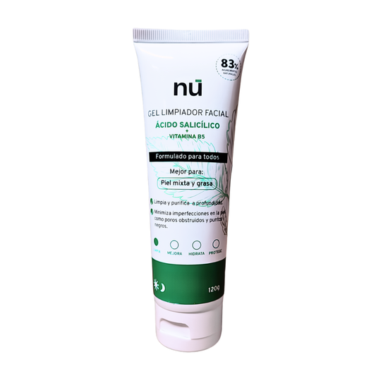 NÚ Gel Limpiador Facial con Ácido Salicílico – 120 g