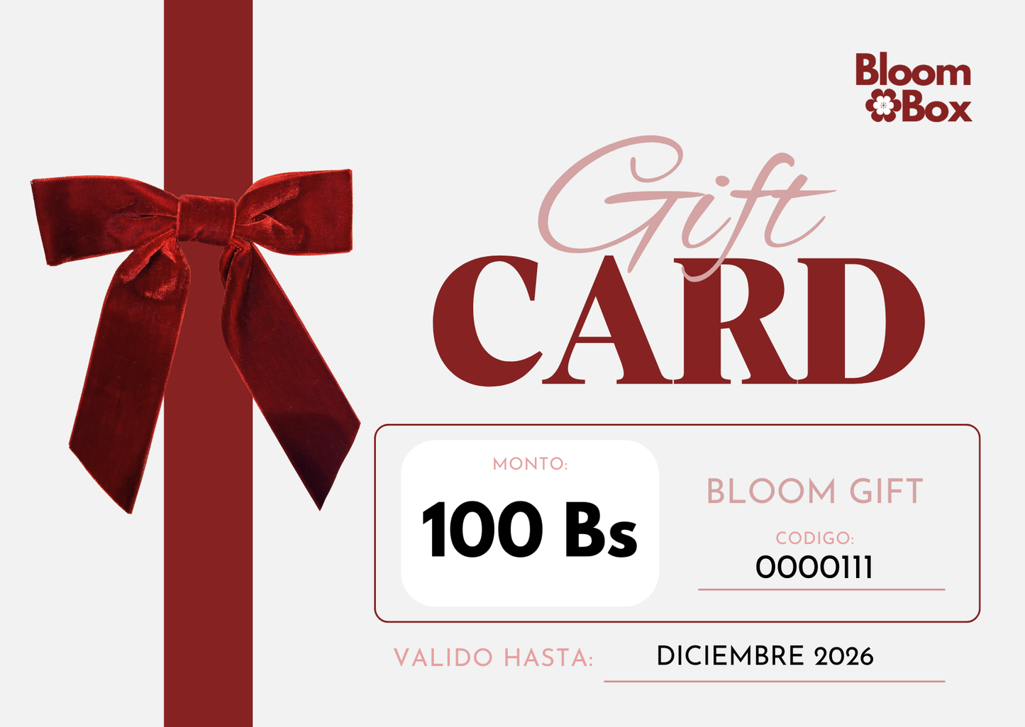 Gift Card 100 - Bloom Box