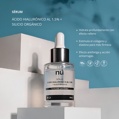 NÚ Sérum Facial Hidratante con Ácido Hialurónico – 30 ml