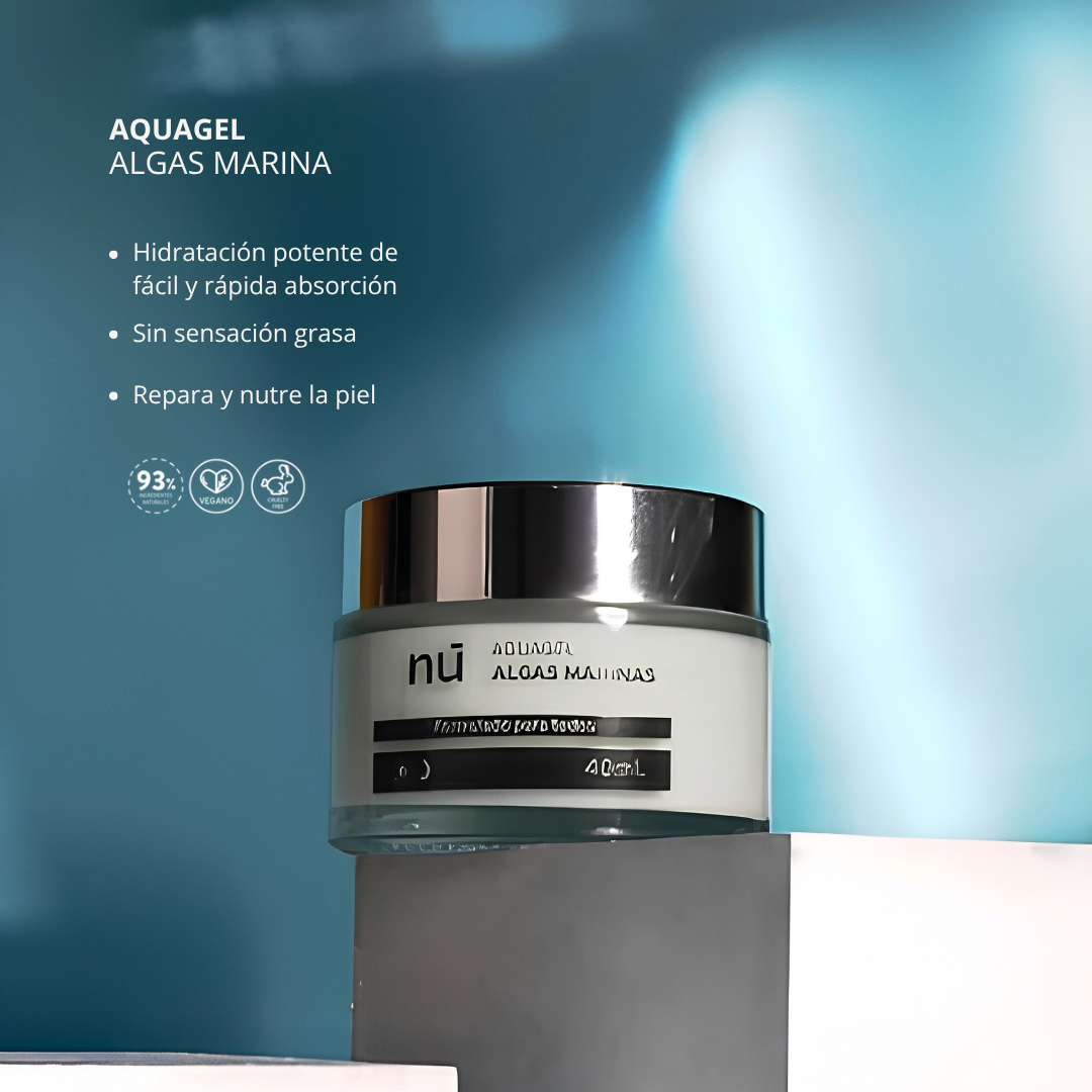 NÚ Aquagel Hidratante Facial con Algas Marinas – 50 g