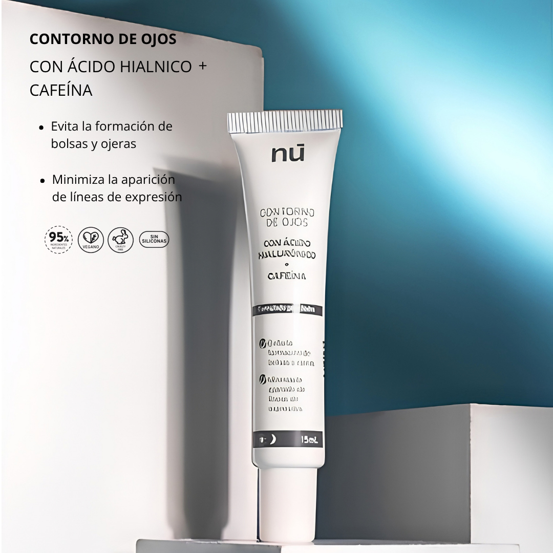 NÚ Contorno de Ojos con Ácido Hialurónico y Cafeína – 15 ml