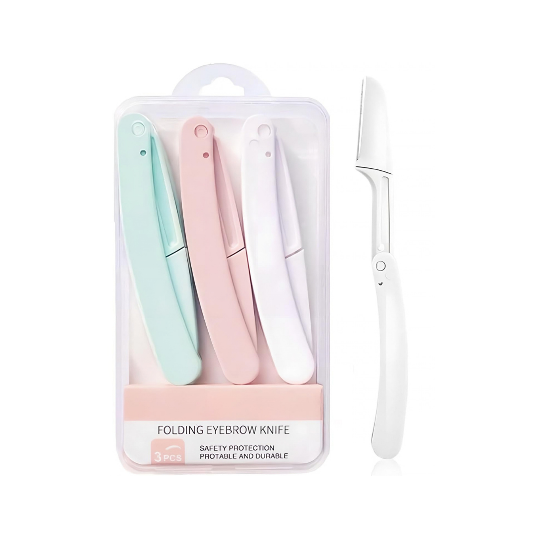 Set de Depiladores y Perfiladores Faciales Plegables – 3 Piezas