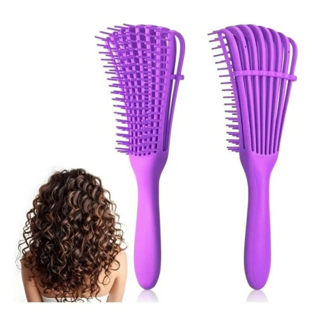 Cepillo Desenredante Flexible – Para Cabello Rizado, Ondulado y Afro