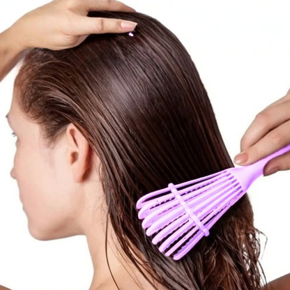 Cepillo Desenredante Flexible – Para Cabello Rizado, Ondulado y Afro