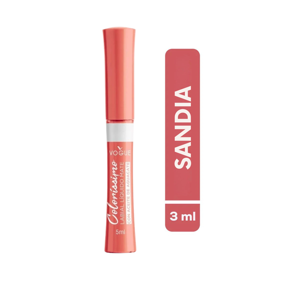 Labial Colorissimo Líquido de Vogue – Tono Sandia: Energía y Color Mate