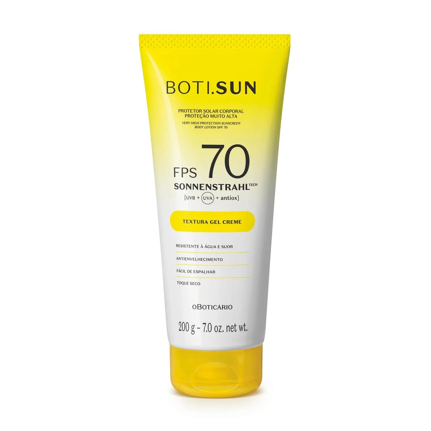 Protector Solar Corporal FPS 70 – Gel Crema – 200 g – Boti.Sun | O Boticário