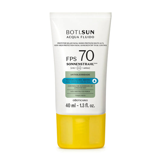 Boti.Sun Protector Solar Facial Acqua Fluido FPS 70 – Antioleosidad 40 ml