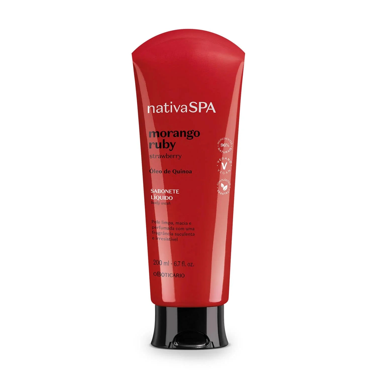 Jabón Líquido Corporal Morango Ruby – 200 ml – Nativa Spa | O Boticário