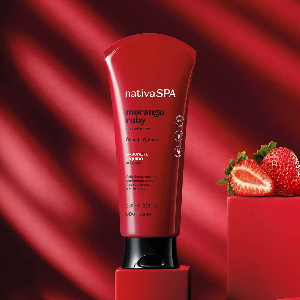 Jabón Líquido Corporal Morango Ruby – 200 ml – Nativa Spa | O Boticário