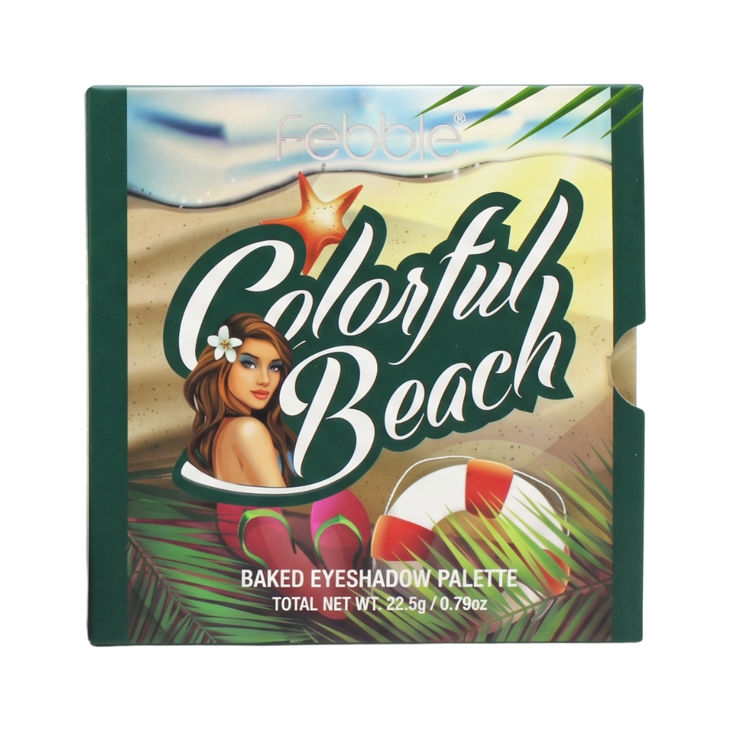 Febble Colorful Beach - Baked Eyeshadow Palette (9 Colores)
