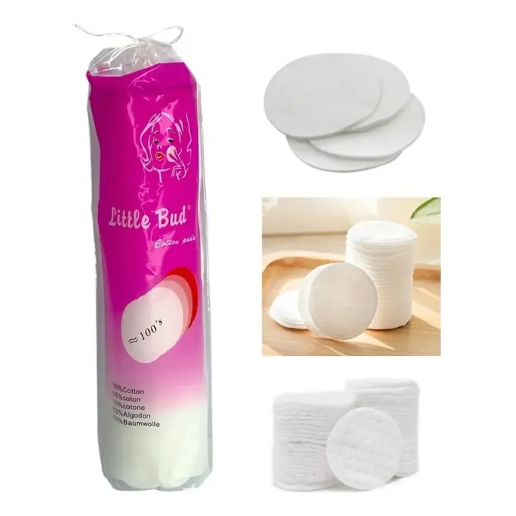 Toallitas de Algodón – Cotton Pads Desmaquillantes Moming Buds (100 Unidades)