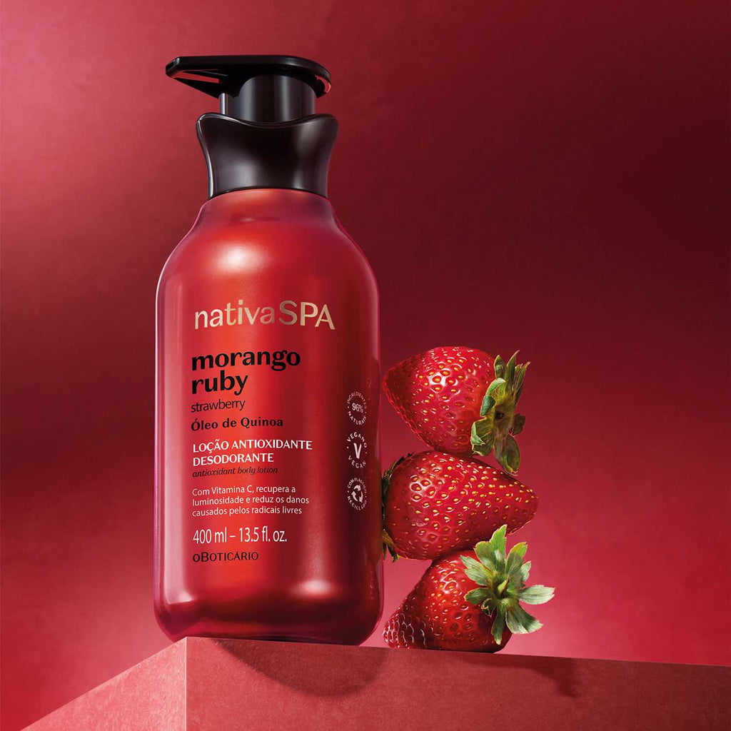 Crema Hidratante Corporal Morango Ruby – 400 ml – Nativa Spa | O Boticário