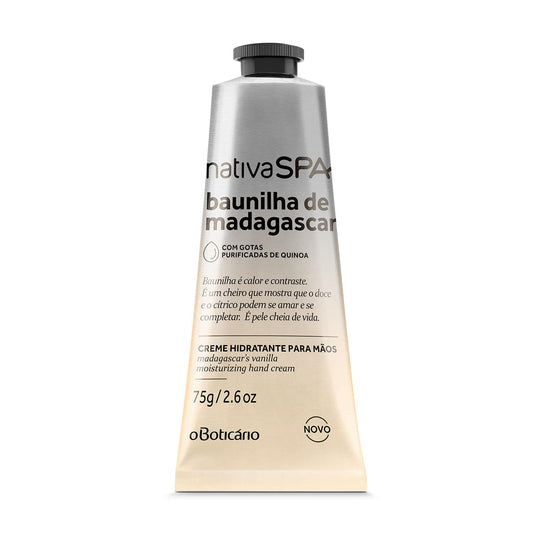 Crema Hidratante de Manos Vainilla de Madagascar – 75 g – Nativa Spa | O Boticário
