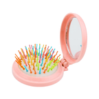 Mini Cepillo de Cabello Plegable 2 en 1 – Con Espejo Integrado - Rosa