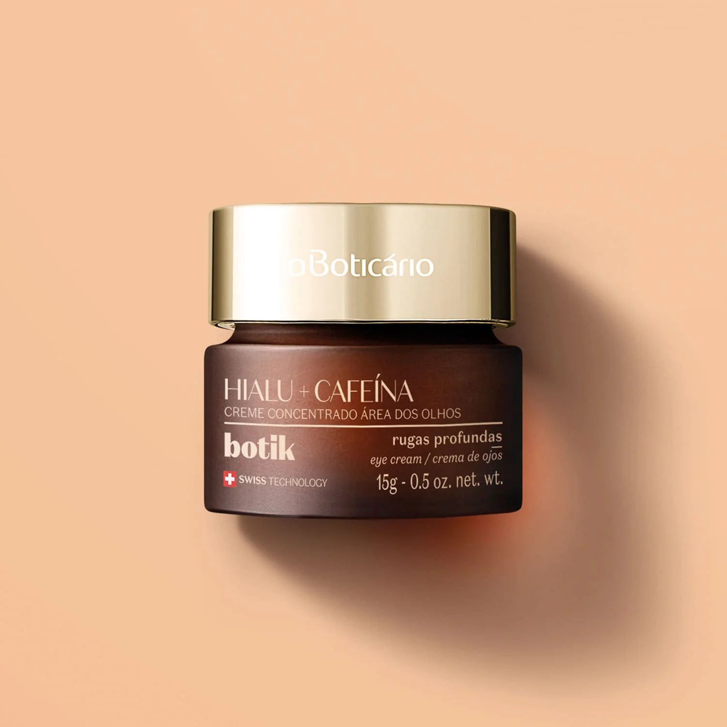 Crema Contorno de Ojos Reductora de Arrugas con Ácido Hialurónico y Cafeína – 15 g – Botik | O Boticário