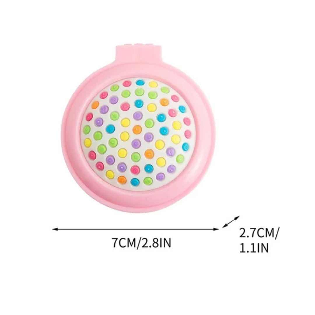 Mini Cepillo de Cabello Plegable 2 en 1 – Con Espejo Integrado - Rosa
