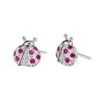 Aretes de Mariquita en Plata 925 – Amuleto de Brillo y Buena Fortuna