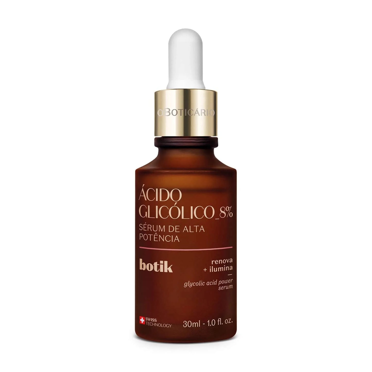 Sérum Facial con Ácido Glicólico 8 % de Alta Potencia – 30 ml – Botik | O Boticário