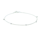Pulsera Estilo Cadena Veneciana con Esferas de Plata 925