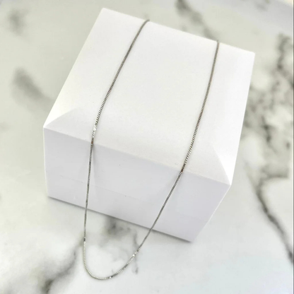 Cadena Estilo Box (Veneciana) de 45 cm – Plata 925