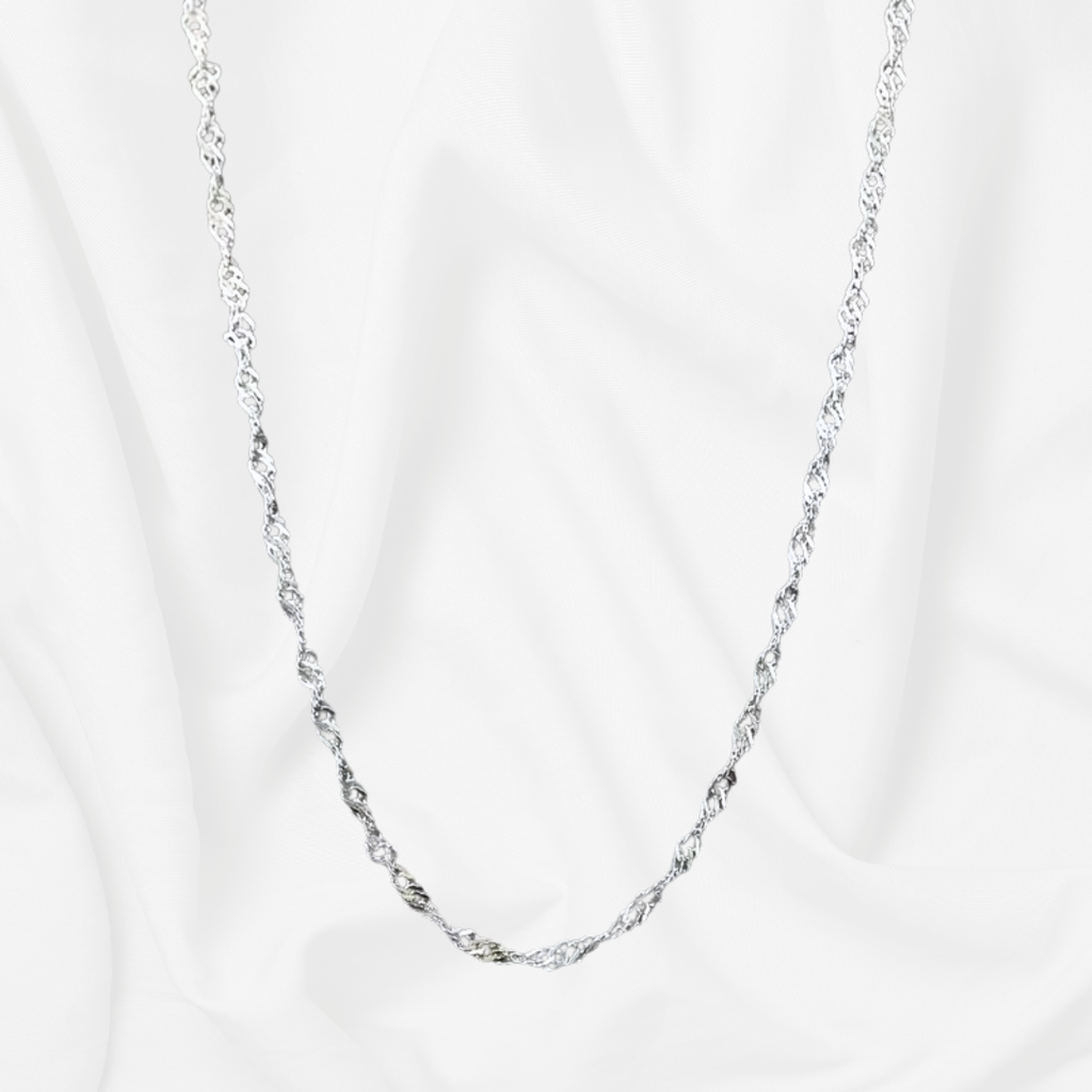Cadena Singapur Entorchada – Plata 925 (45 cm)