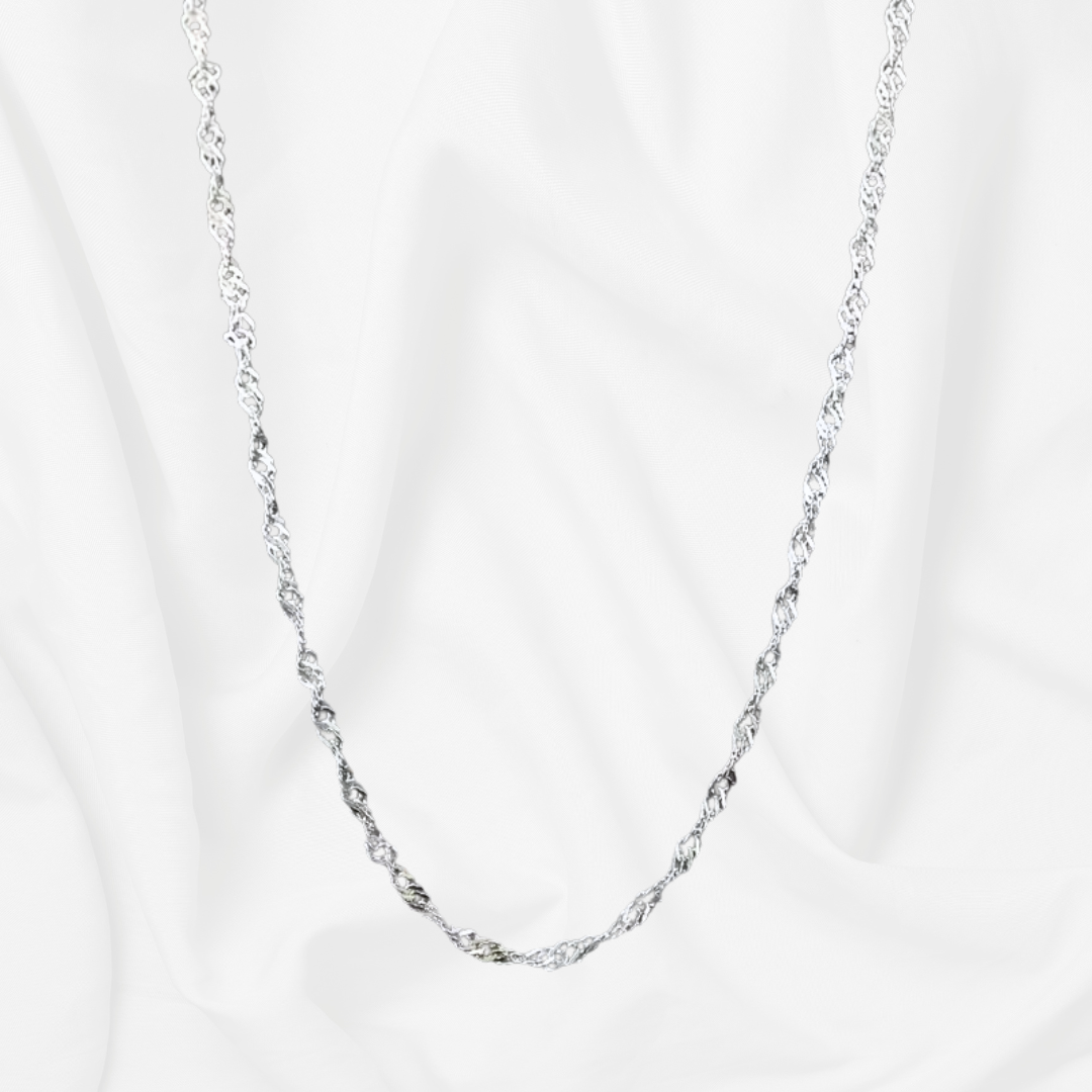 Cadena Singapur Entorchada – Plata 925 (45 cm)
