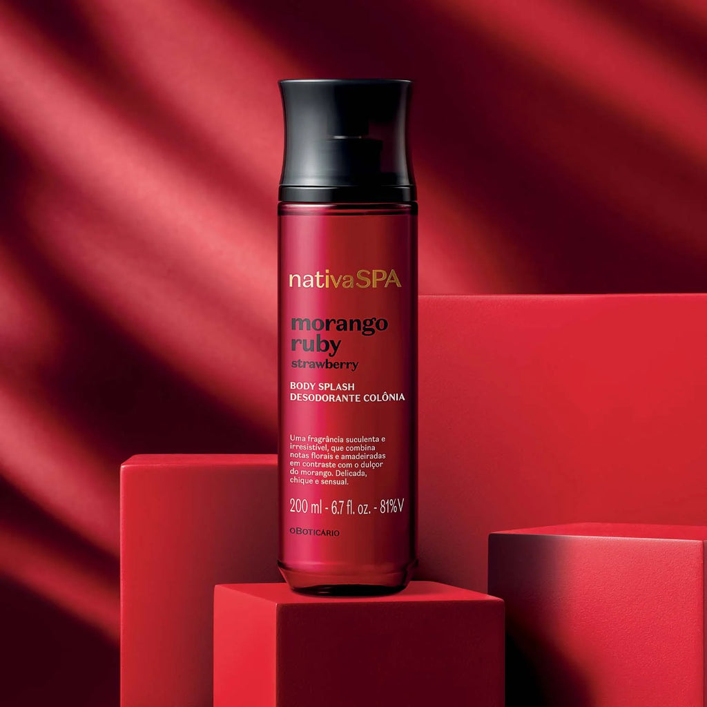 Body Splash Morango Ruby – 200 ml – Nativa Spa | O Boticário
