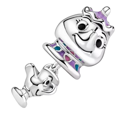 Charm Sra. Potts y Chip – Plata .925 | Disney La Bella y la Bestia