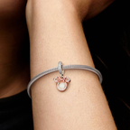 Charm Doble Colgante Silueta de Minnie Mouse – Plata .925