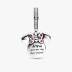 Charm Doble Colgante Silueta de Minnie Mouse – Plata .925