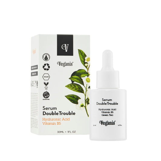 Sérum Double Trouble – Ácido Hialurónico + Vitamina B5 – 30 ml | Veganis
