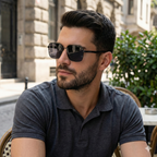 Gino Cabriani Black Square: Gafas de Sol Elegancia Geométrica