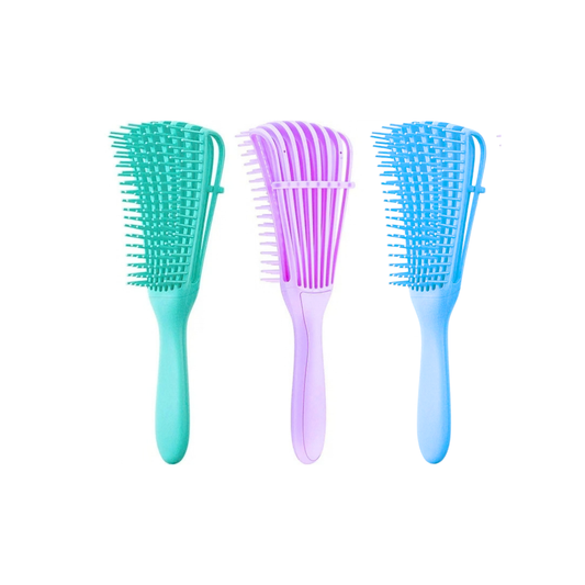 Cepillo Desenredante Flexible – Para Cabello Rizado, Ondulado y Afro