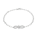 Pulsera Infinity Link – Plata .925 con Circones Regulable