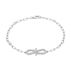 Pulsera Infinity Link – Plata .925 con Circones Regulable