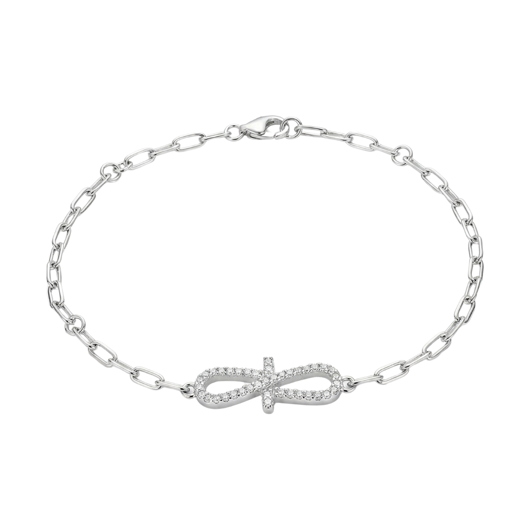 Pulsera Infinity Link – Plata .925 con Circones Regulable