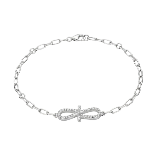 Pulsera Infinity Link – Plata .925 con Circones Regulable