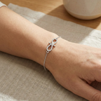 Pulsera Infinity Link – Plata .925 con Circones Regulable