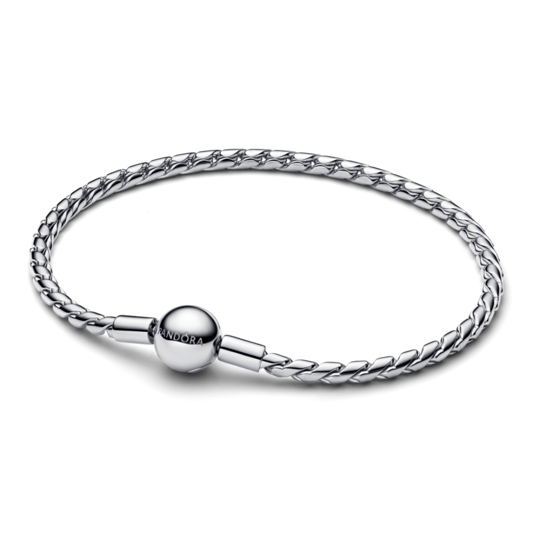 Pulsera de Cadena Trenzada – Plata .925 - Talla 18