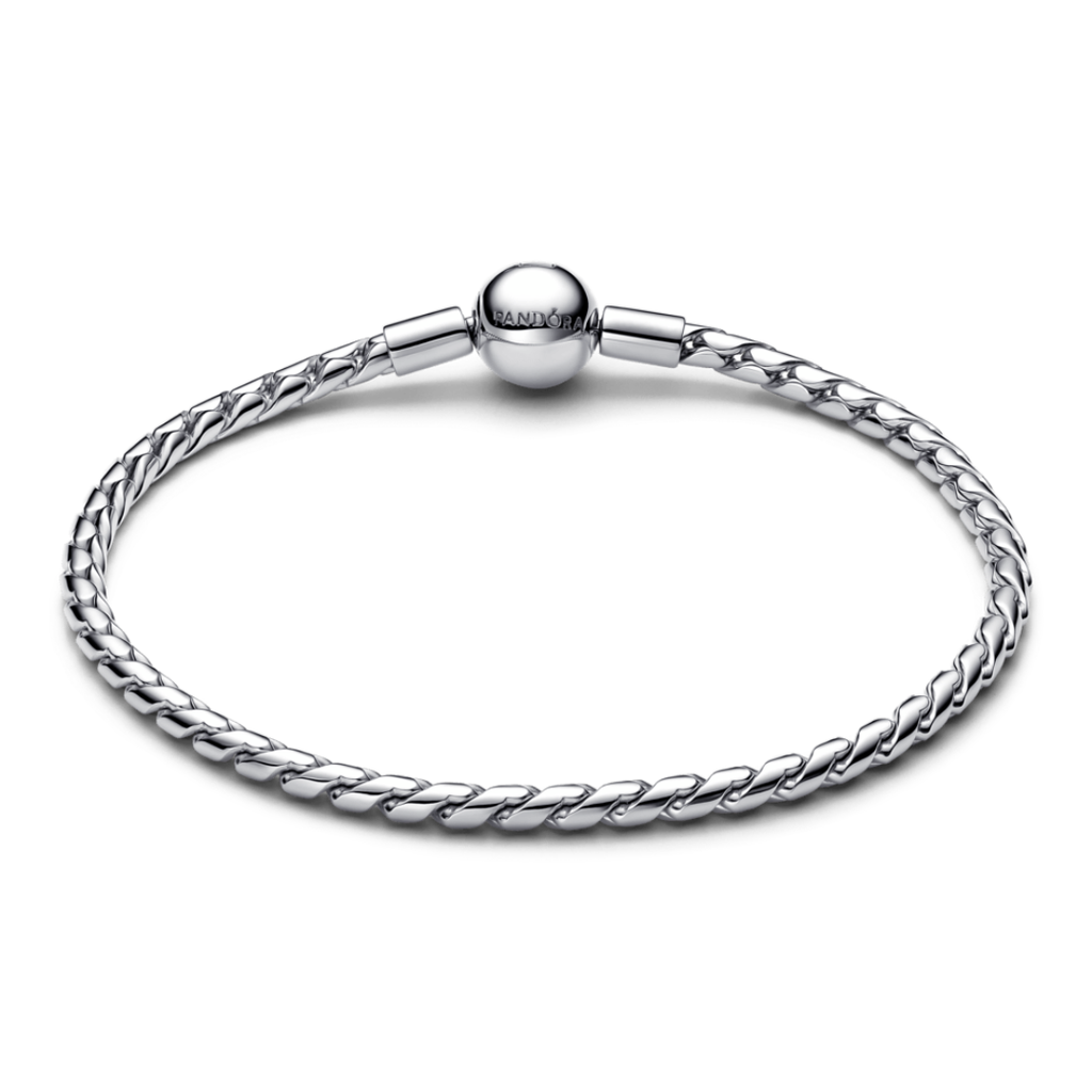 Pulsera de Cadena Trenzada – Plata .925 - Talla 18