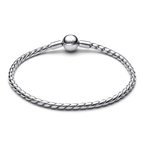Pulsera de Cadena Trenzada – Plata .925 - Talla 18