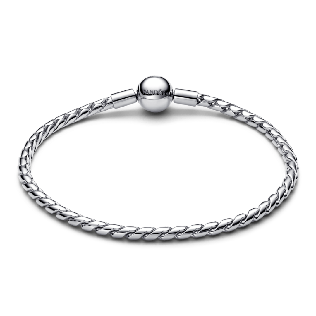 Pulsera de Cadena Trenzada – Plata .925 - Talla 18