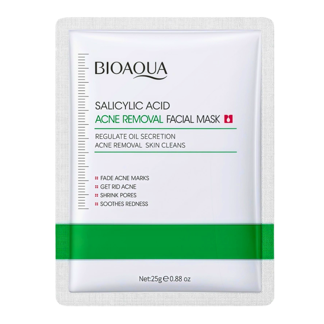 Mascarilla Facial de Tela Salicylic Acid Acne Removal | Bioaqua