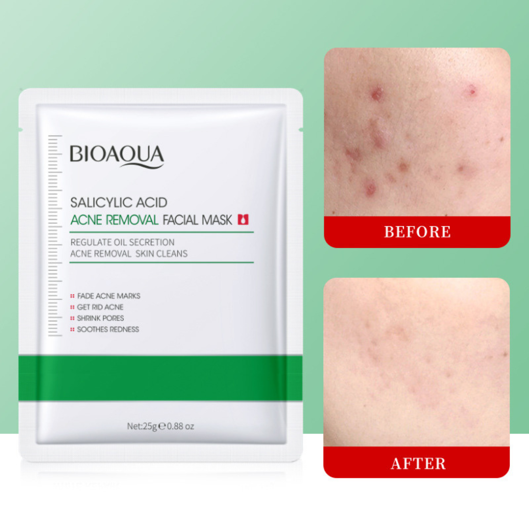 Mascarilla Facial de Tela Salicylic Acid Acne Removal | Bioaqua
