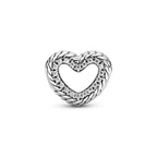 Charm Corazón Piel de Serpiente – Plata .925